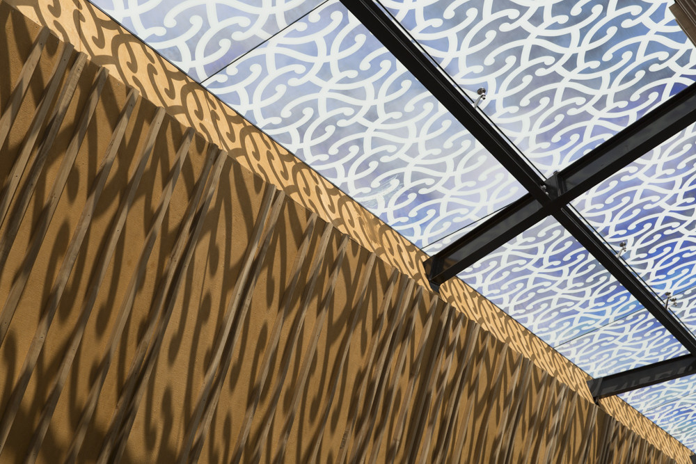 Koru patterned glass canopy