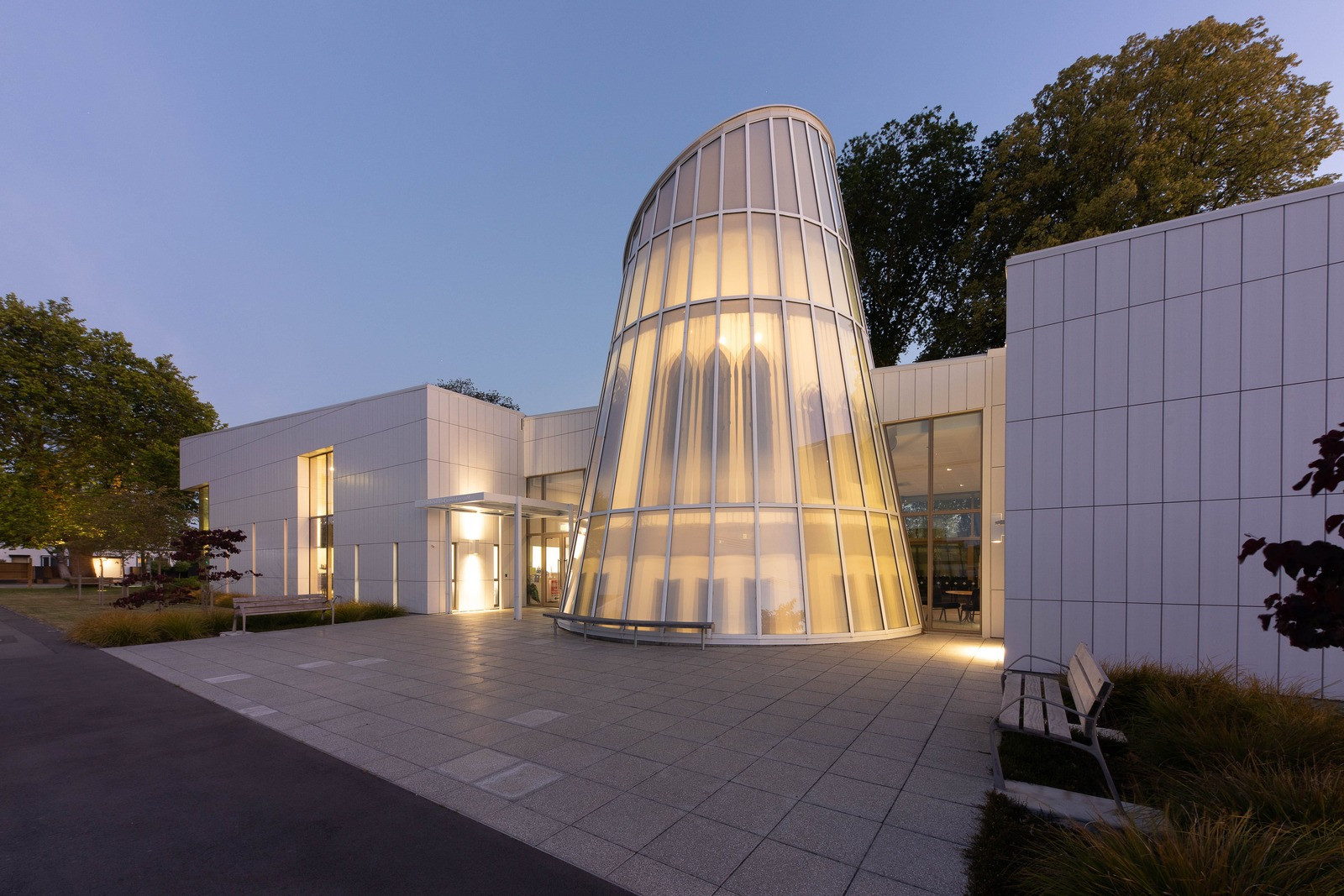 Modern Souls Church design with sleek metro glass exterior