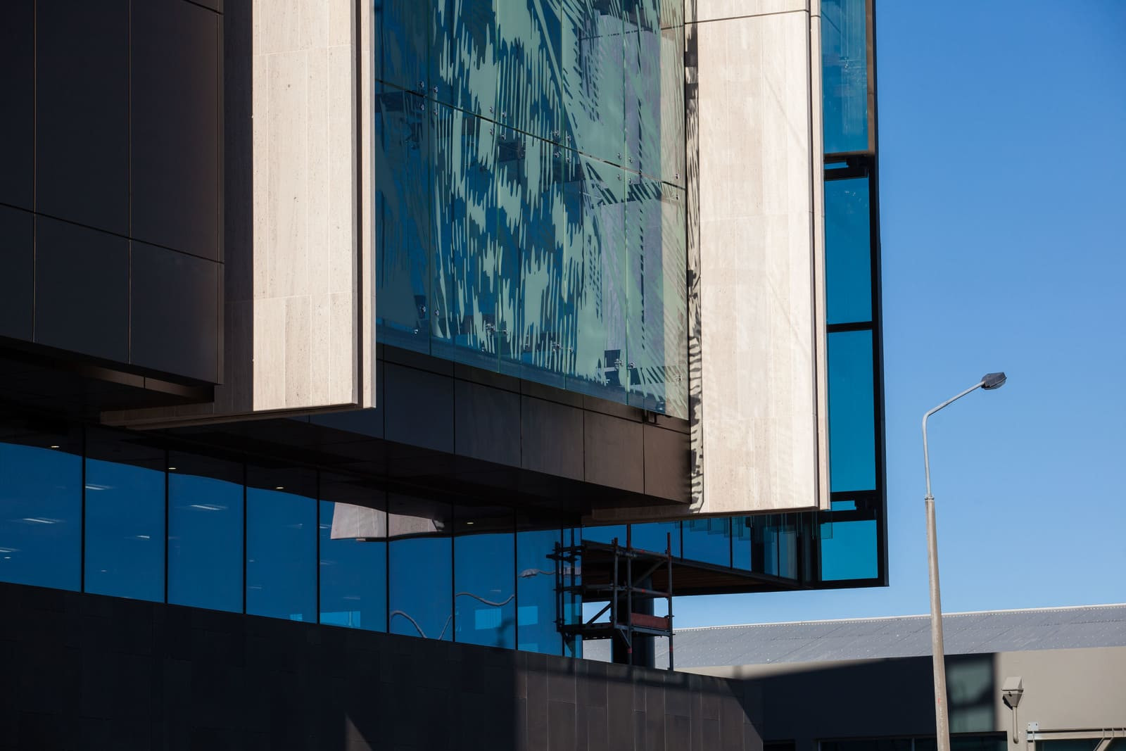 Christchurch Justice Precinct featuring elegant patterned glass exterior